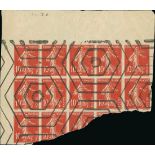 France Semeuse 1907 10c. red, imperforate block of ten (5x2) and with portions of another four...