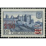France 1940-41 Surcharges 2f. 50 on 5f. blue, surcharge double, unmounted mint, superb. Signed...