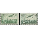 France 1936 Aeroplane over Paris 50f. light green and deep shades, unmounted mint.