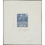 France 1930-31 International Colonial Exhibition 1f. 50 Fechi Woman, die proof in ultramarine o...