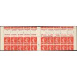 France Booklets Semeuse 40c. red 8f. booklet, panes miscut with a portion of an additional hori...