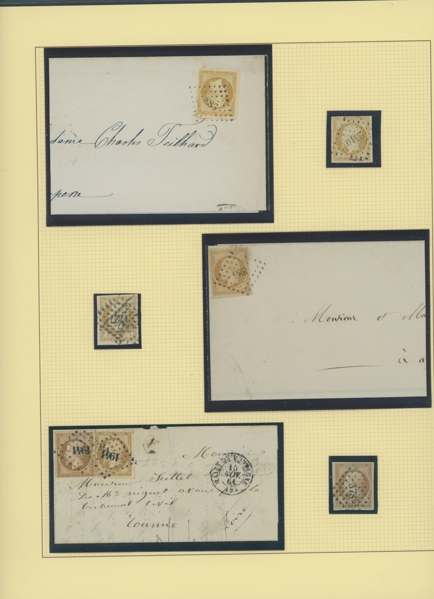 France 1853-60 Imperforate "Empire" Issue 1c. to 80c., balance of the collection, 249 stamps, c... - Image 5 of 17