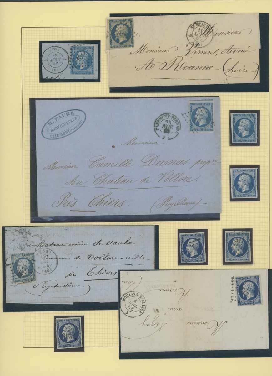 France 1853-60 Imperforate "Empire" Issue 1c. to 80c., balance of the collection, 249 stamps, c... - Image 8 of 17