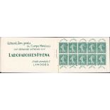 France Booklets 1926-27 10c. green with "Phena" advertising label, complete booklet containing...