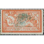 France 1900-27 "Merson" Issues 1906-20 Issue 2fr. double impression of centre, unmounted mint;...