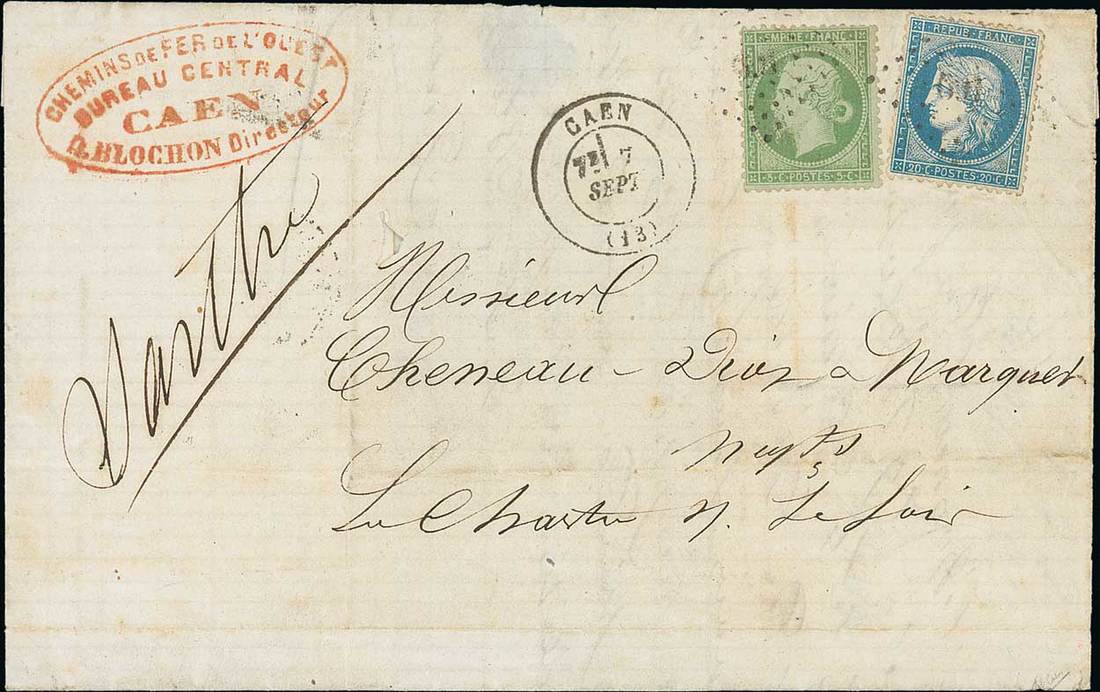 France 1862 Perforated "Empire" Issue 5c. green, an extraordinary example