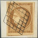 France 1849-50 First Issue 10c. bistre-yellow, uncommonly crisp impression,