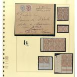 France 1900-24 Type Blanc 4c. brown, collection in a brown album, over 400 stamps,