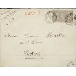 France 1862-70 "Empire" Laureated Issue 5f. grey-violet, uncharacteristically quite well centre...