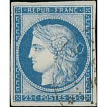 France 1849-50 First Issue 25c. blue, a well margined and fresh example