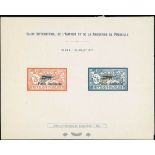 France 1927 Marseilles Air Exposition 2f. and 5f. Epreuve de luxe, very fine and rare.