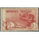 France 1917-27 "Orphans" Issues 1926-27 1fr. + 25c. misplaced centre,