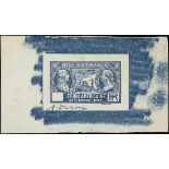 France 1927 Visit of American Legion 1f. 50 blue, die proof without figures of value, on paper...