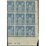 France 1876-1900 Type Sage Issues 15c. blue, type II, misplaced perforation