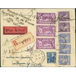 France 1928 "Ile de France" Issue 1929, Aug. 27, registered cover to Le Havre franked with "Orl...