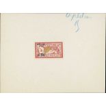France 1900-27 "Merson" Issues 1914-19 Unissued Surcharges "Orphelins p. t.t./+50" in blue on p...