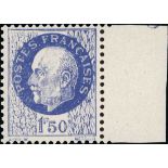 France 1942 National Relief + 50v. on 1f. 50 ultramarine, surcharge omitted,