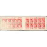 France Booklets Peace 50c. red 10f. booklet containing type I, the left hand pane with a dry pr...