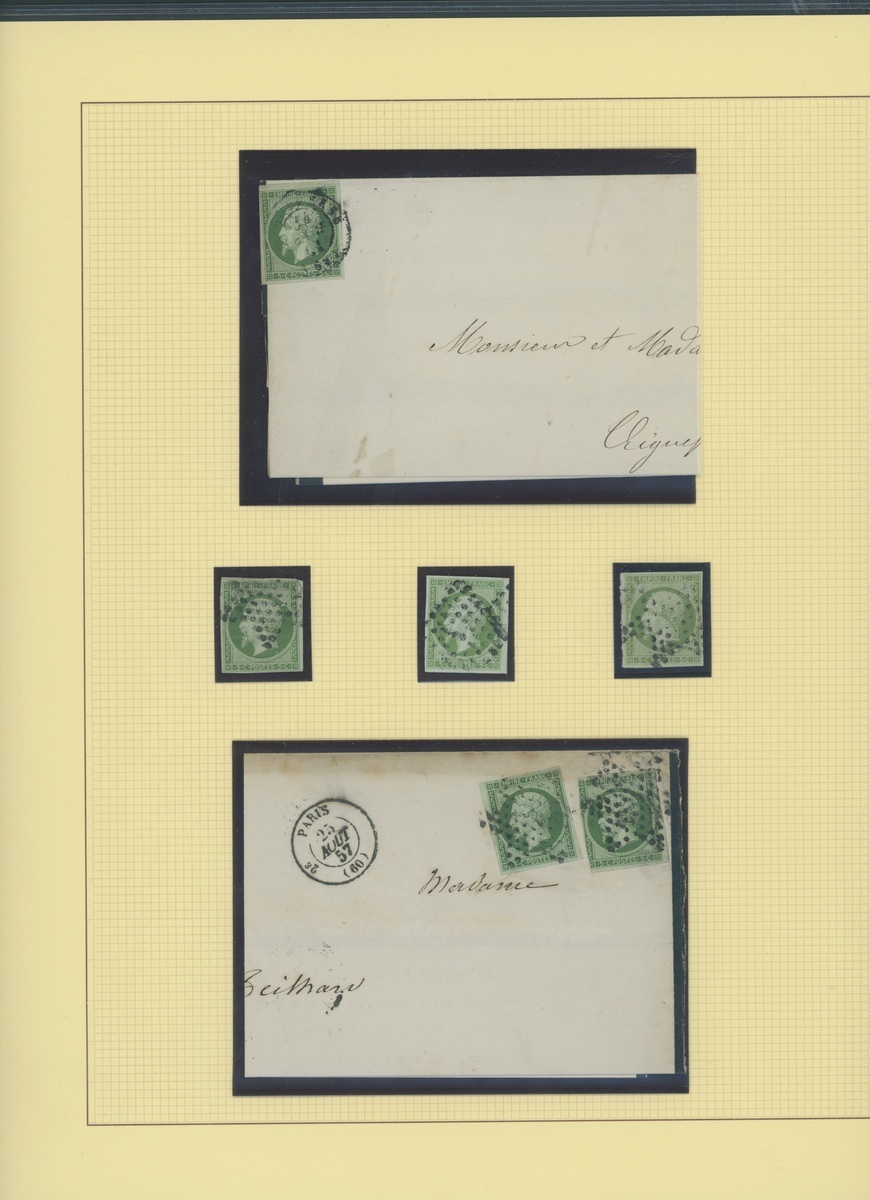 France 1853-60 Imperforate "Empire" Issue 1c. to 80c., balance of the collection, 249 stamps, c... - Image 2 of 17