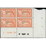 France 1900-27 "Merson" Issues 1906-20 Issue 2fr. block of four from the lower right corner