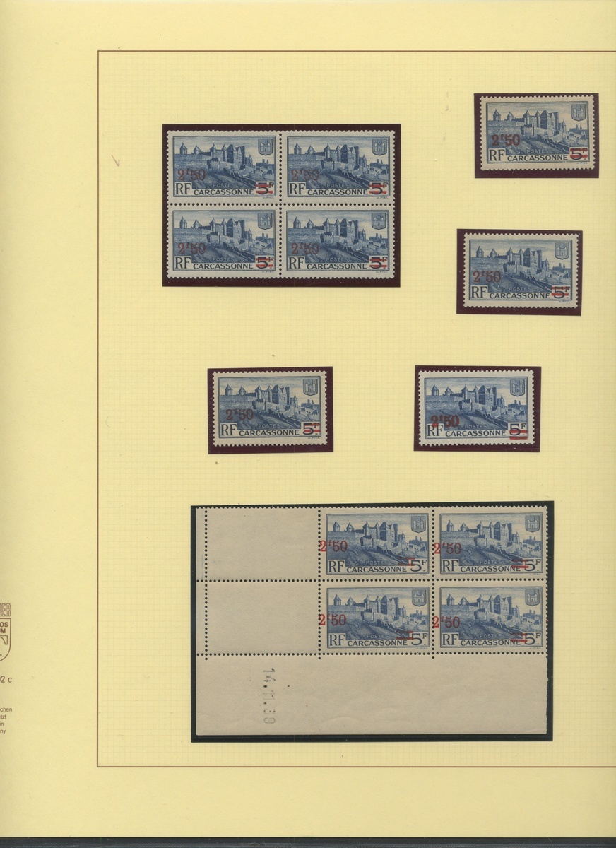 France 1940-41 Surcharges Collection on leaves, over 230 stamps, - Image 16 of 18