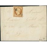 France 1852 "Présidence" Issue 10c. bistre, delicate fine impression with colour uniformly appl...