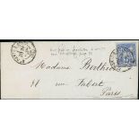 France 1876-1900 Type Sage Issues 25c. ultramarine on greenish, type IIB, refulgent colour bein...