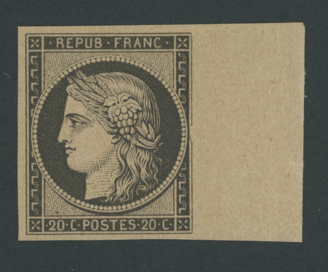 France 1849-50 First Issue 10c., 15c., 20c., 25c., 40c. and 1fr., set of six 1862 reprints; - Image 3 of 5