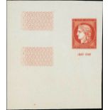 France 1949 CITEX 10f. brown, imperforate, unmounted mint, light diagonal gum bend;