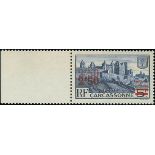 France 1940-41 Surcharges 2f. 50 on 5f. blue, surcharge double, from the left of the sheet, unm...
