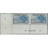 France 1917-27 "Orphans" Issues 1917-19 5f. + 5f. unmounted mint pair from the lower corner of...