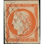 France 1849-50 First Issue 40c. orange, outstanding margins all around