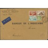 France 1929 Tourist Issue "Pont du Gard" 20f. type IIB, used as single together with the same o...