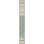 France 1900-24 Type Blanc 5c. yellow-green, type IA, vertical strip of five, the first with imp...