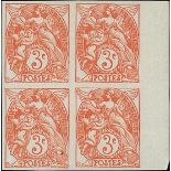 France 1900-24 Type Blanc 3c. orange-red, type IB,