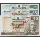 Royal Bank of Scotland plc. specimen £1, 25 March 1987, serial number A/1 000000, (PMS RB85s, 9...