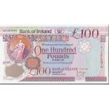 Bank of Ireland, £50, £100, 1st July 1995, serial number A050986, A146494, (PMI BA138, BA140),