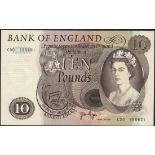 Bank of England, J.B Page, £10 (10), ND (1971), prefix B (5), C (5), (EPM B326),