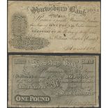 Shrewsbury Bank (William Rowton & Compy.), £1, 11 August 1815, handstamped serial number B 613,...