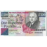 Northern Bank Limited, £100, 1st November 1990, serial number E0242454, (PMI NB118),