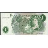 Bank of England, J. S. Fforde, replacement £1, serial number R01M 405519, (EPM B306),