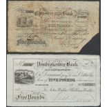 Chepstow Old Bank (Snead & Company), £5, 31 September 1865, serial number 16914, (Outing 499b,...