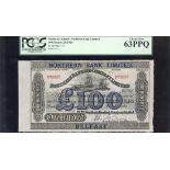 Northern Bank Limited, £100, 2nd June 1919, red serial number 5855, (PMI NR 66, Banknote Yearbo...