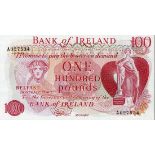 Bank of Ireland, £100, ND (1978), serial number A027534, (PMI BA 114),