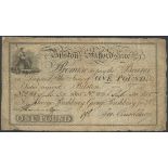 Bilston Staffordshire (George Rushbury, George Rushbury Junr & Co), £1, 30 September 1815, seri...