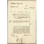 The Tonnage Act, a life annuity document headed TONNAGE, 1694, &c., dated 24 April 1775