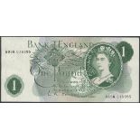 Bank of England, L. K. O'Brien, £1, serial number A05N 16395, (EPM B283),