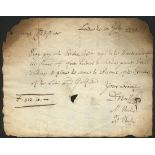 Francis Child & Co., a cheque dated London, 10th July 1689,
