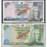 Royal Bank of Scotland plc. specimen £20, 30 November 2010, serial number C/4 000000, (PMS RB10...