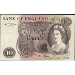 Bank of England, J.S.Fforde, £10, ND (1967), serial number A41 717450, (EPM B316),